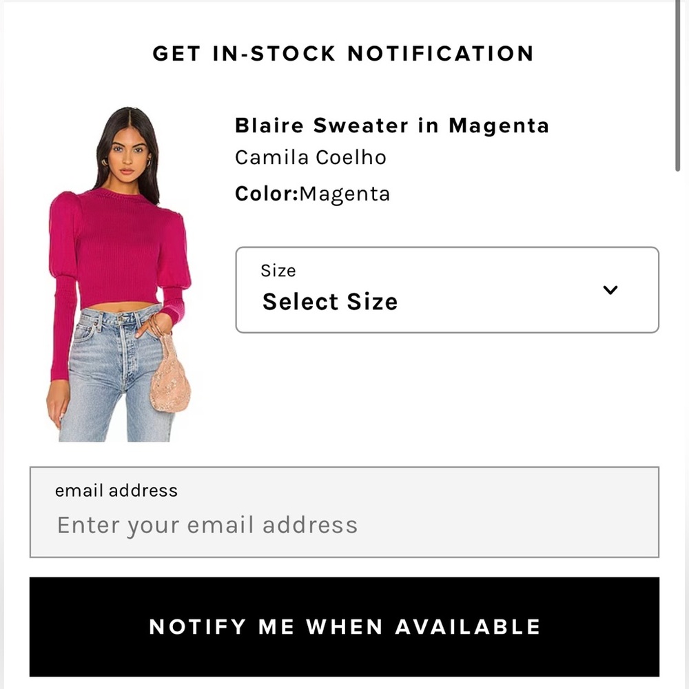 Camila Coelho Blaire Sweater in Magenta